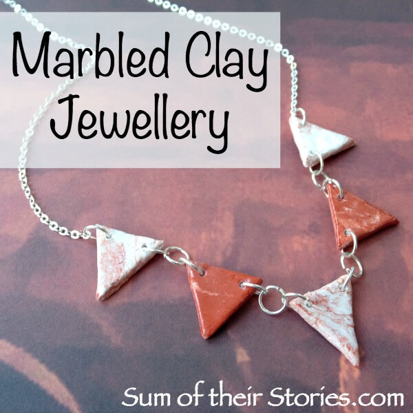 Marbled Clay Jewellery from Sum of Their Stories ~ Featured at Creatively Crafty ~ Life Beyond the Kitchen