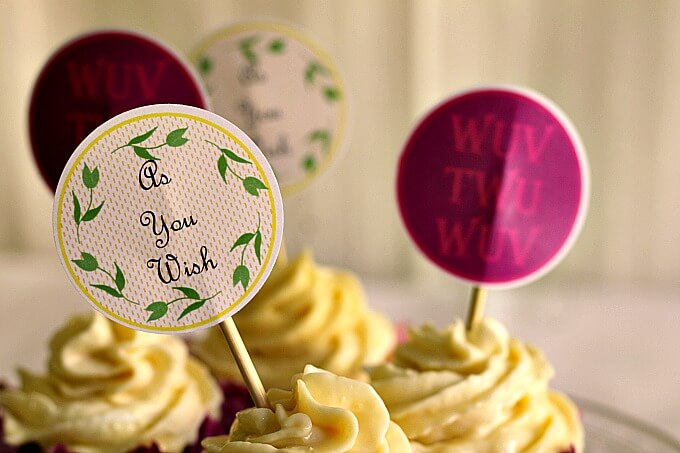 Princess Bride themed cupcake toppers ~ Life Beyond the Kitchen