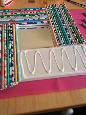 Paper Reed Embellished Mirror ~ Life Beyond the Kitchen