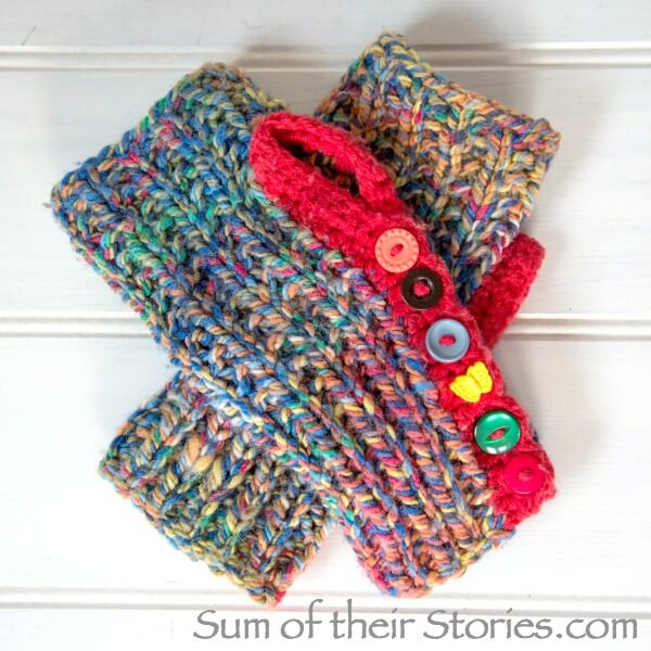 Knit and Crochet Fingerless Gloves from Sum of Our Stories ~ Featured Project ~ Life Beyond the Kitchen