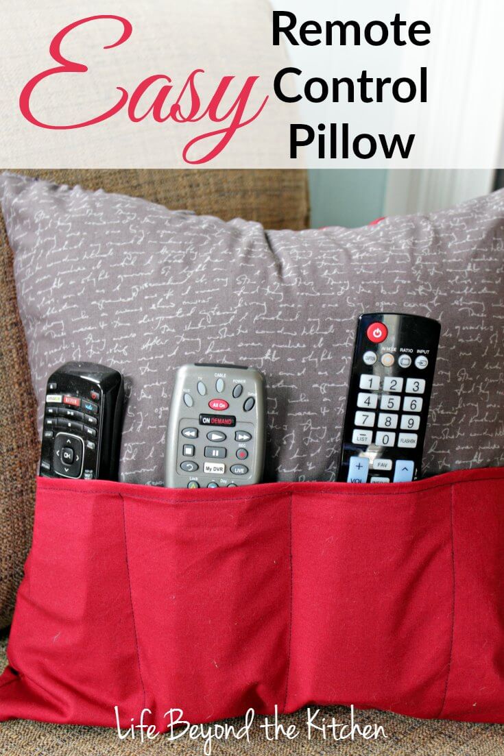 Easy Remote Control Pillow ~ #CraftyDestash ~ Life Beyond the Kitchen