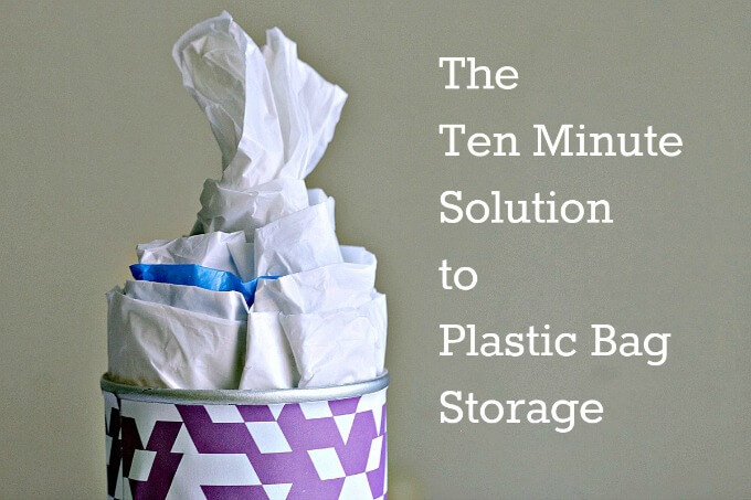 The Ten Minute Solution for Plastic Bag Storage ~ #CraftroomDestashChallenge ~ Life Beyond the Kitchen
