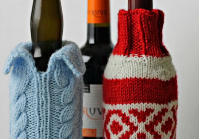 Knitted Wine Bottle Sweaters ~ Free Patterns ~ Life Beyond the Kitchen